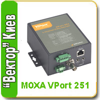 MOXA   VPort-251 - 1- MPEG4/MJPEG      TCP/IP 