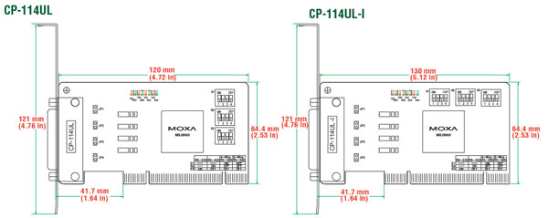 Мультипортовые платы MOXA CP-114UL - 4-х портовые Smart платы RS-232