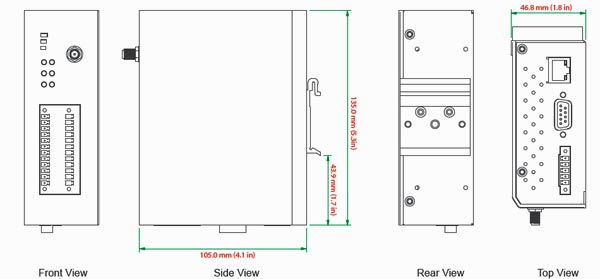 : MOXA ioLogik W5312 -  Active GPRS  -   8   (DI)  8  (DO)  4  / (DIO)