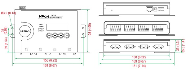 MOXA NPort 5450 - 4-   RS-232/422/485  Ethernet.