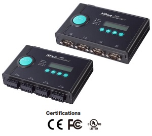 MOXA NPort 5410/5430/5430I - 4-портовые асинхронные сервера RS-232 или RS-422/485 в Ethernet
